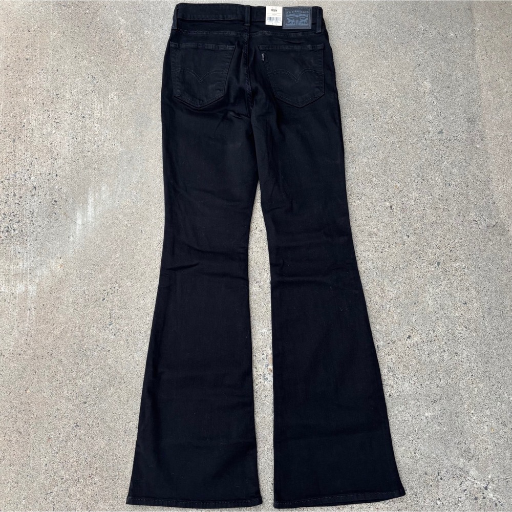Levi's 726 Flare NWT Black High Rise Stretch Slim Pants Women's Size 29x34 - Picture 2 of 3